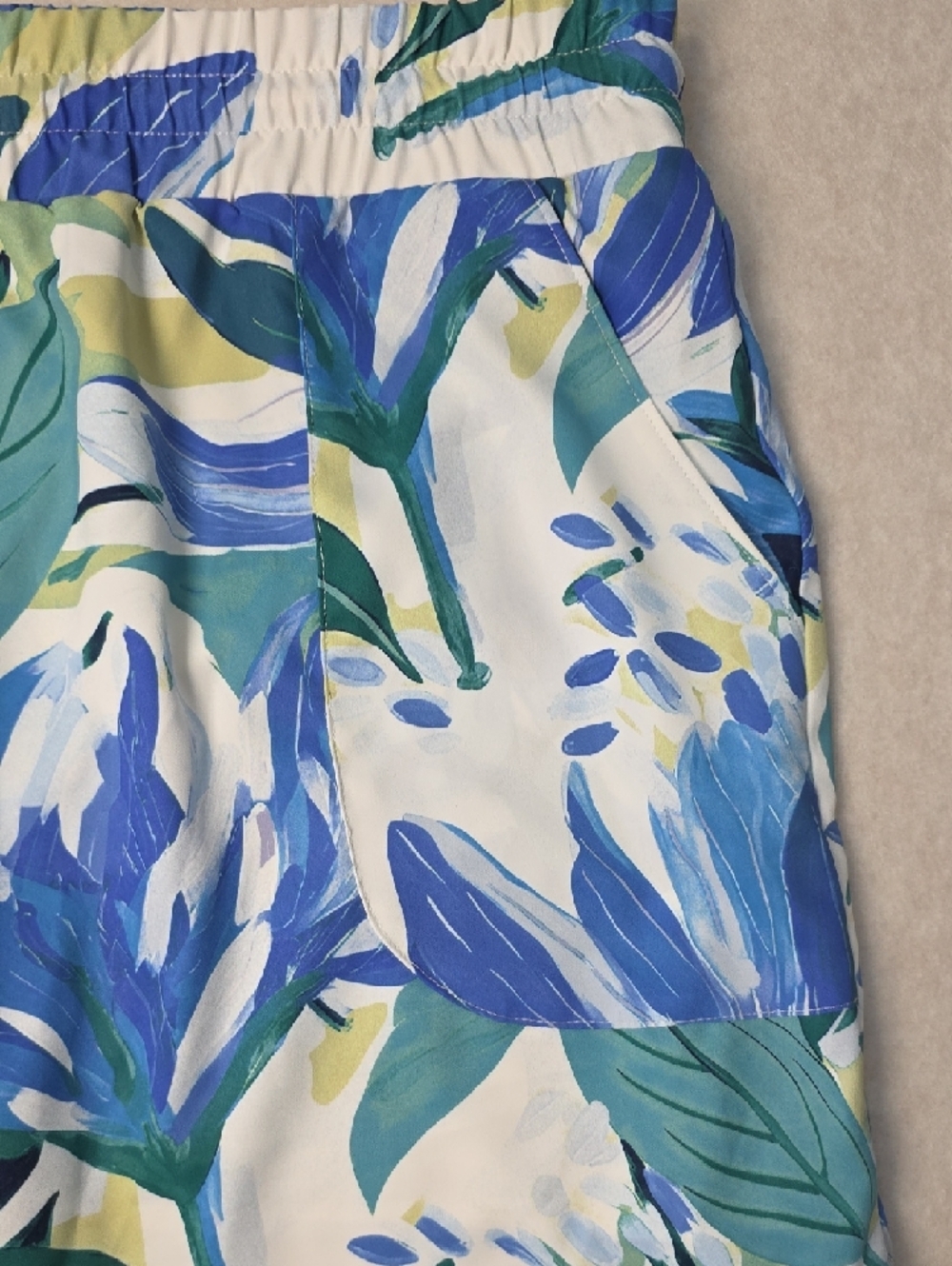 St. John's Bay Blue & Teal Floral Skort - Picture 5 of 9